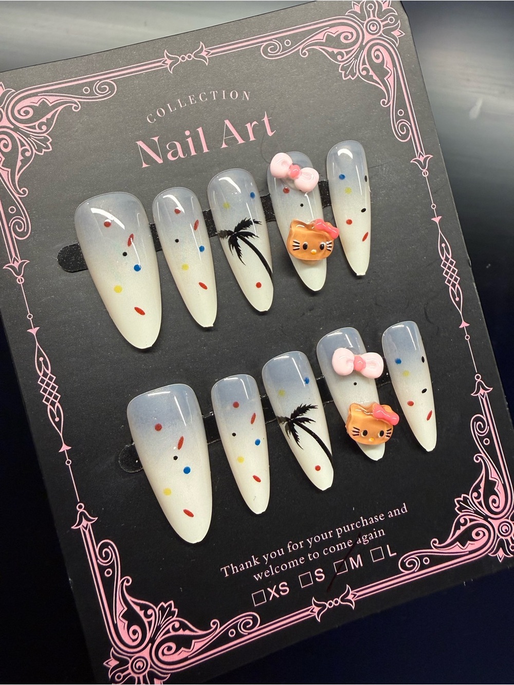 Hello Kitty Bow Press-On Nail Set - Medium